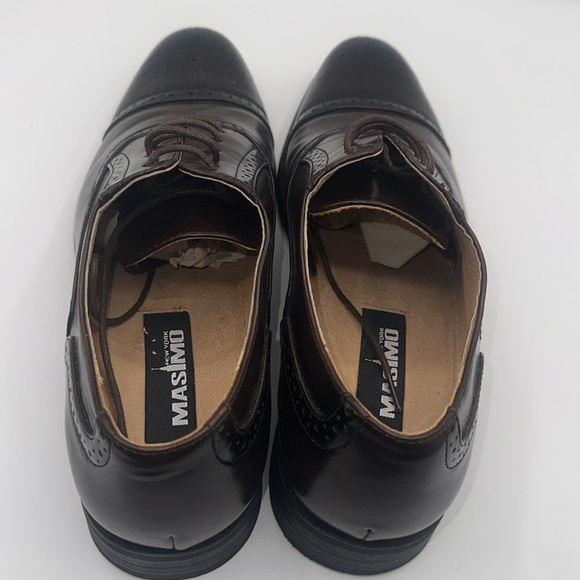 Men’s Masimo Ny Size 9 Brown Leather Slip On Loafers NWOT - Picture 2 of 7